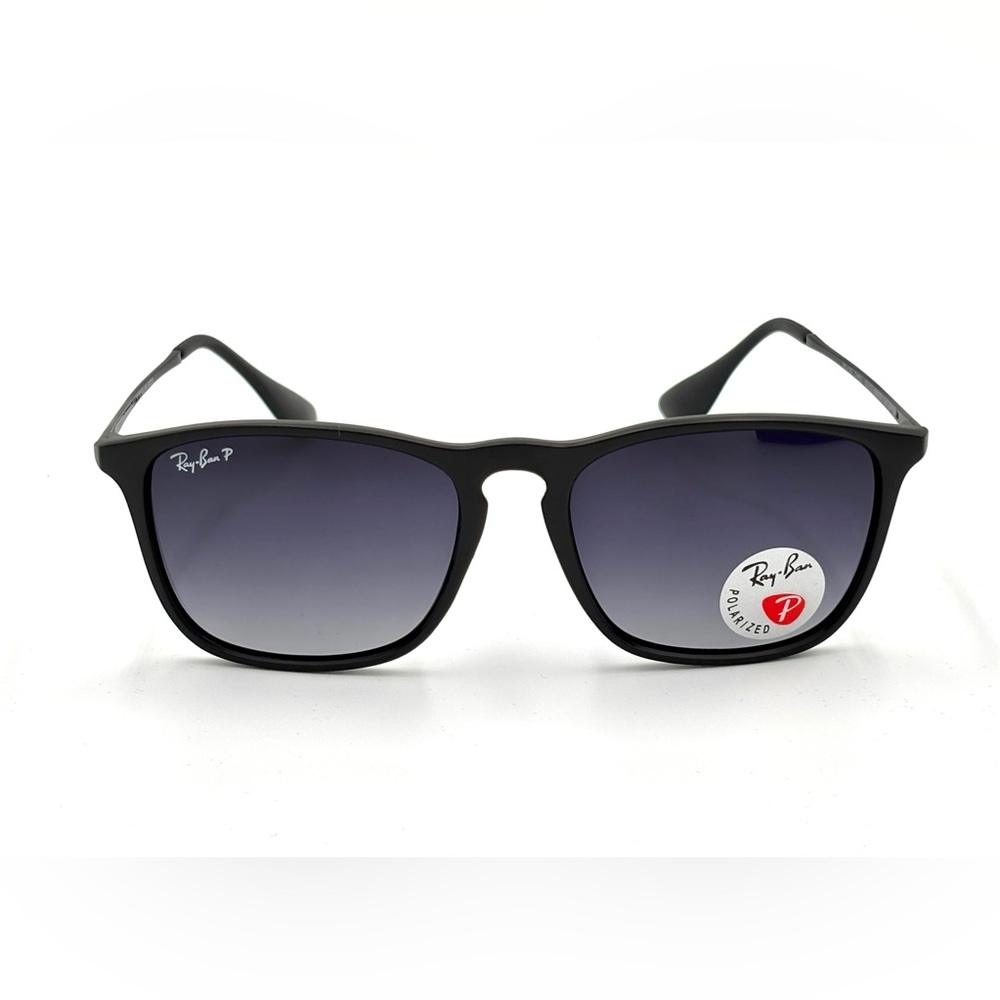 Ray-Ban Black Frame Gradient Blue Polarized Sunglasses